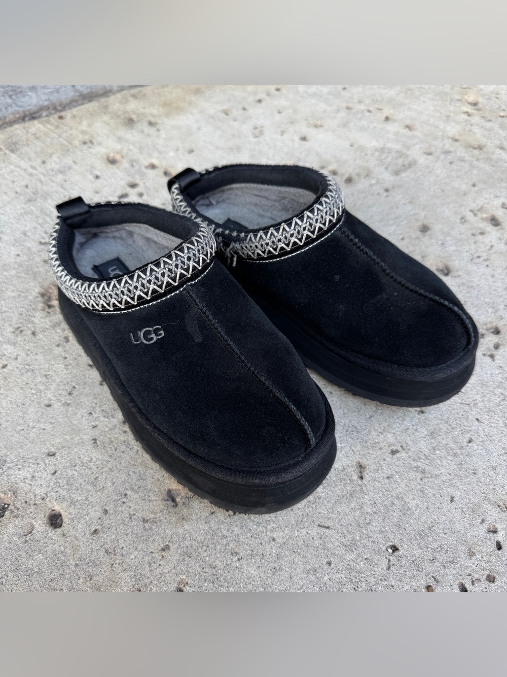 UGG Tasman II Slipper Platform Tazz Black Size 6 Womens